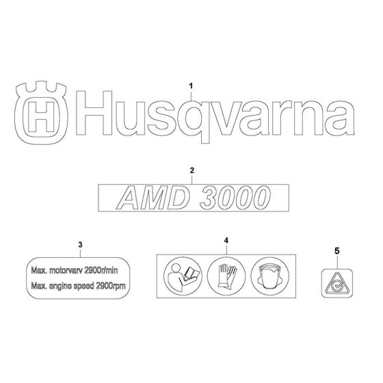 Decals for Husqvarna AMD 3000 Drive Unit