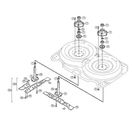 Blade System  for Stihl/ Viking AME 842 Ride on Mowers