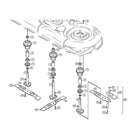 Blade System for Stihl/ Viking AME 848 Ride on Mowers