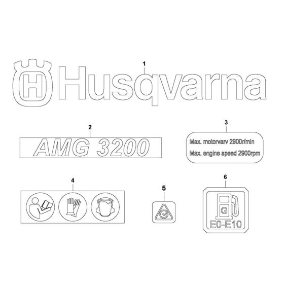 Decals for Husqvarna AMG 3200 Drive Unit