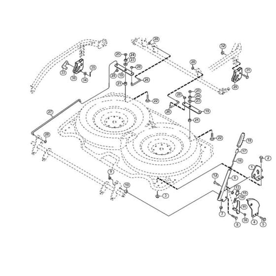 Height Adjustment (Manual) for Stihl/ Viking AMM 442 Ride on Mowers