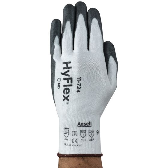 Ansell Hyflex 11-724 Glove Cut Resistant Yarn Level 4 NBR Palm Coating L