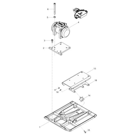 Baseplate Assembly for Wacker AP1840e Plate Compactor