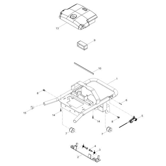 Frame Assembly for Wacker AP1840e Plate Compactor