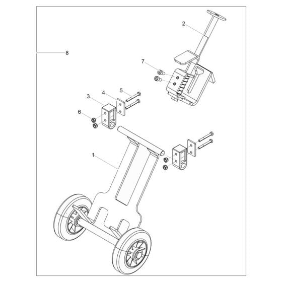 Trolley Assembly for Wacker AP1840e Plate Compactor