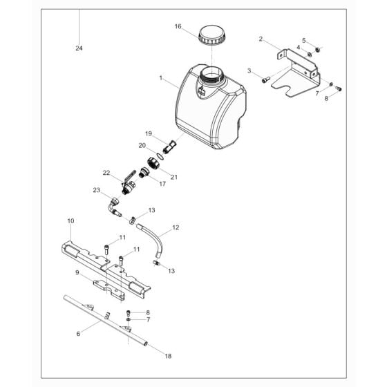 Water Tank Assembly for Wacker AP1850we Plate Compactor