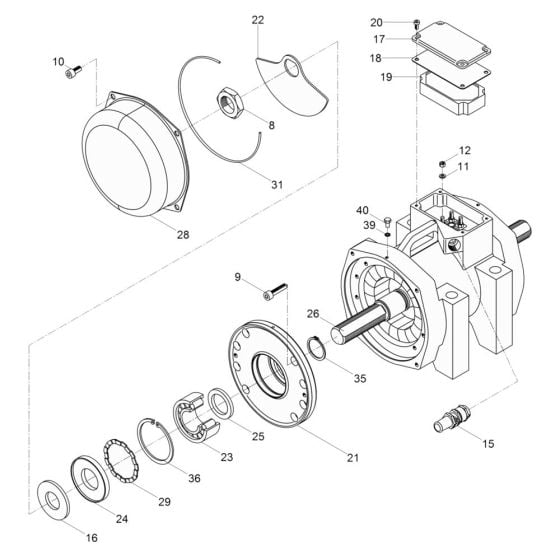 Exciter Assembly for Wacker AP2560e Plate Compactor