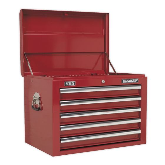 Topchest 5 Drawer with Ball Bearing Slides - Red Sealey Part No. AP26059T