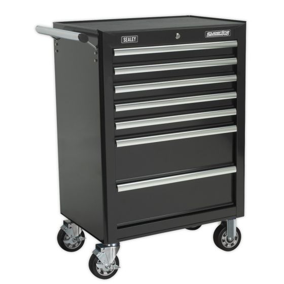 Rollcab 7 Drawer with Ball Bearing Slides - Black Sealey Part No. AP26479TB