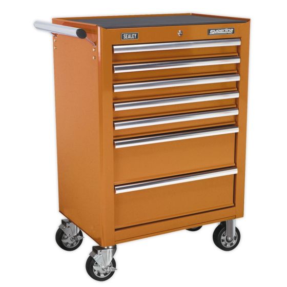 Rollcab 7 Drawer with Ball Bearing Slides - Orange Sealey Part No. AP26479TO