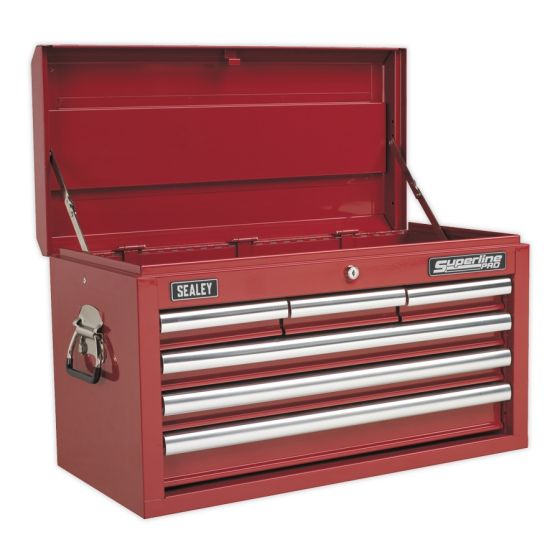 Topchest 6 Drawer with Ball Bearing Slides - Red Sealey Part No. AP33069