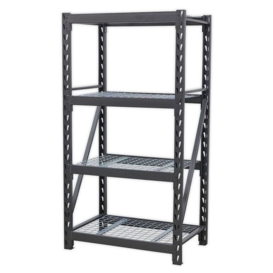 Heavy-Duty Racking Unit with 4 Mesh Shelves 640kg Capacity Per Level 980mm Sealey Part No. AP6372