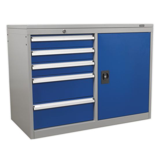 Industrial Cabinet/Workstation 5 Drawer & 1 Shelf Locker Sealey Part No. API1103B