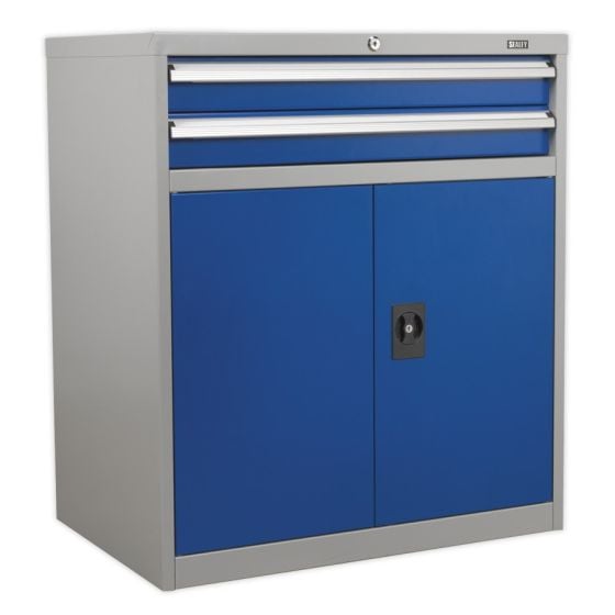 Industrial Cabinet 2 Drawer & 1 Shelf Double Locker Sealey Part No. API8810