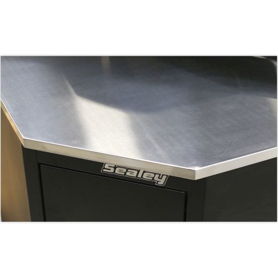 Stainless Steel Corner Worktop 930mm Sealey Part No. APMS19