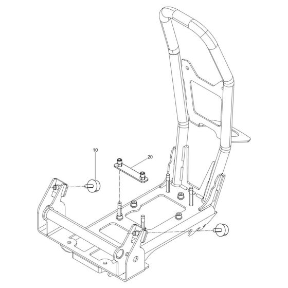 Upper Mass Assembly for Wacker APS1030e Forward Plate Compactor