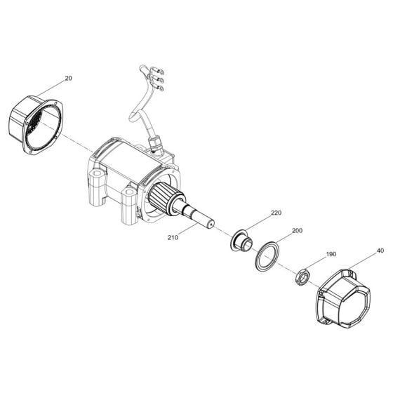 Exciter Assembly for Wacker APS1030e Forward Plate Compactor