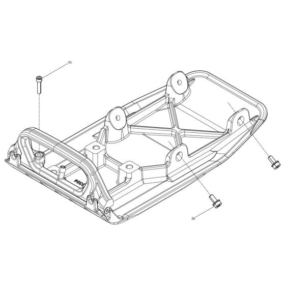 Baseplate Assembly for Wacker APS1030we Forward Plate Compactor