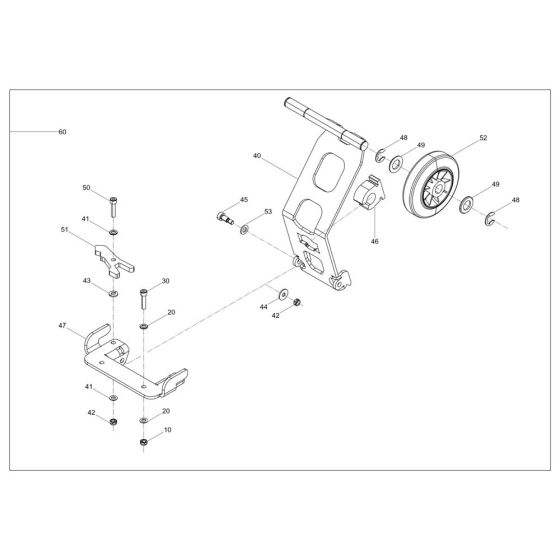 Trolley Assembly for Wacker APS1030we Forward Plate Compactor