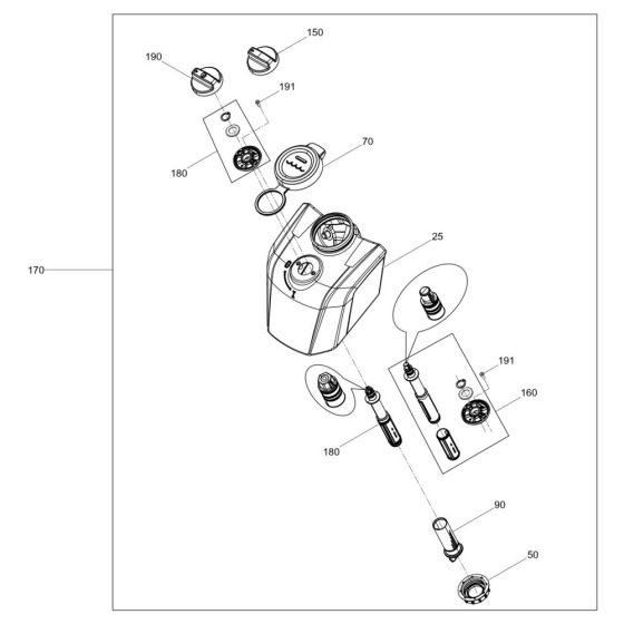 Water Tank Assembly for Wacker APS1135we Forward Plate Compactor