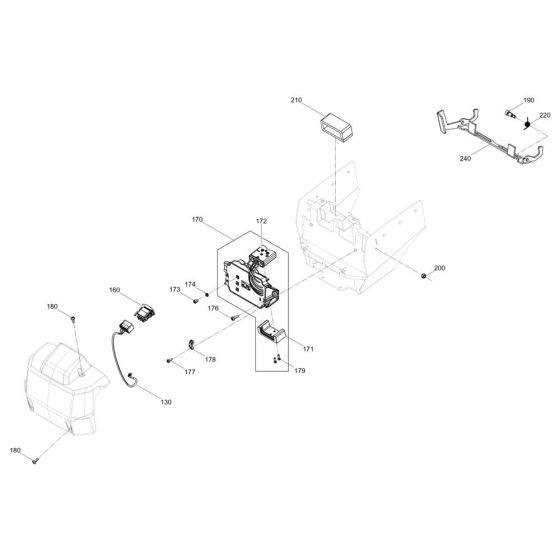 Battery Holder Assembly for Wacker APS1550e Forward Plate Compactor