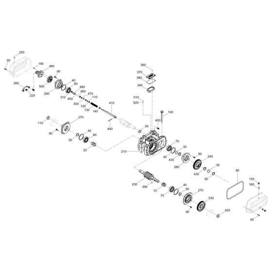 Exciter Assembly for Wacker APU3050e Plate Compactor