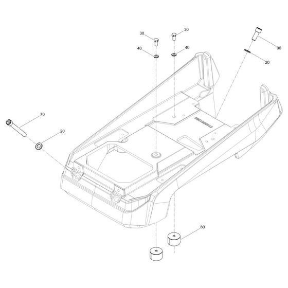 Upper Mass Assembly for Wacker APU3050e Plate Compactor