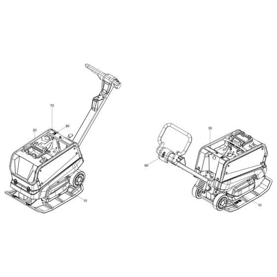 Decals for Wacker APU3050e Plate Compactor