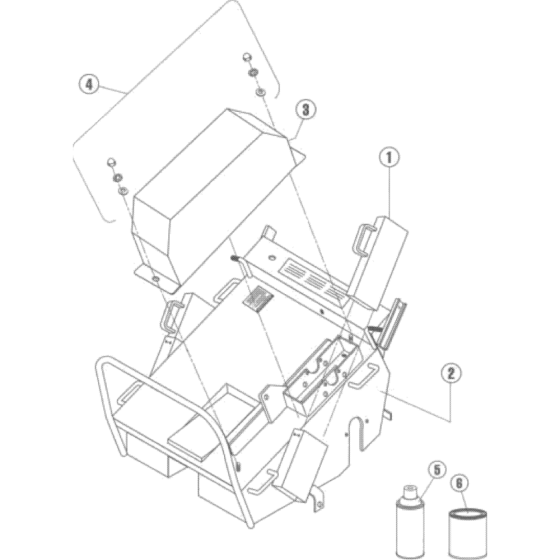 Main Frame Right Side Assembly for Husqvarna AR19 Lawn Care Equipment