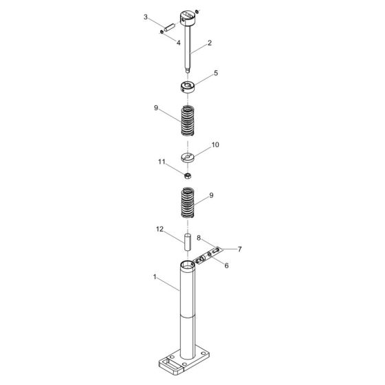 Spring Cylinder Assembly for Wacker AS30e Trench Rammer