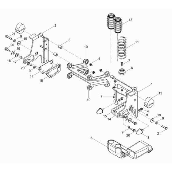 Parallel Guide Assembly for Wacker AS50e Trench Rammer