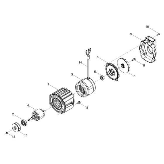 Motor Assembly for Wacker AS50e Trench Rammer