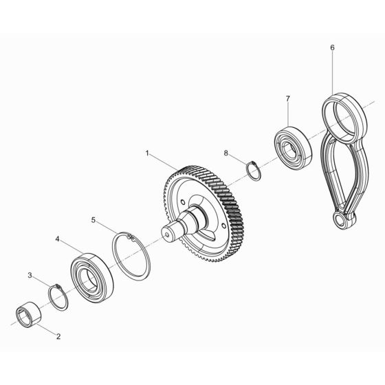 Crank Gear Assembly for Wacker AS50e Trench Rammer