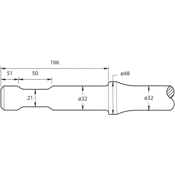 Breaker Chisel 430mm for Atlas Copco SBC60 Hydraulic Breakers