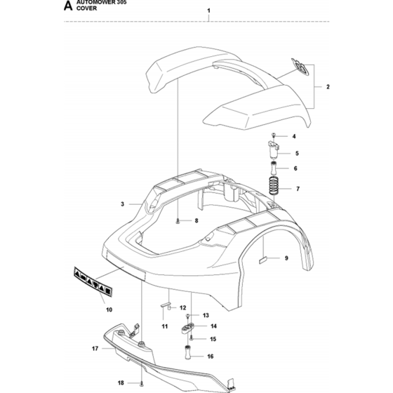 Cover Assembly for Husqvarna Automower 305