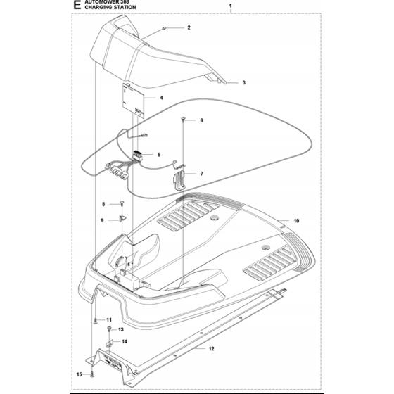 Charging Station Assembly for Husqvarna Automower 308