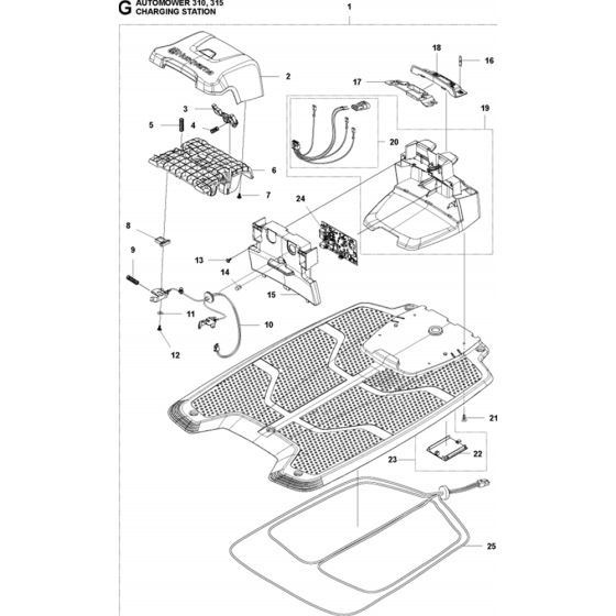 Charging Station Assembly for Husqvarna Automower 315