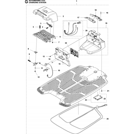 Charging Station Assembly for Husqvarna Automower 315X