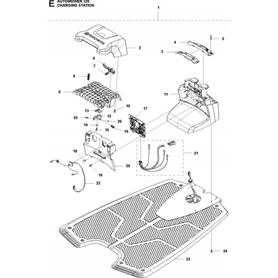 Charging Station Assembly for Husqvarna Automower 320