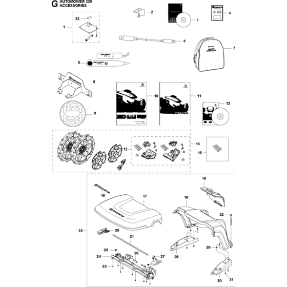 Accessories-1 Assembly for Husqvarna Automower 320