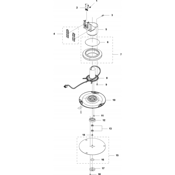 Blade Motor and Cutting Equipment Assembly for Husqvarna Automower 330X