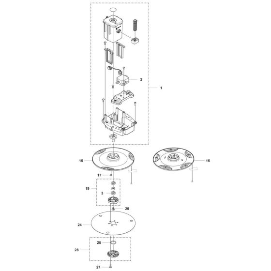 Blade Motor, Cutting Equipment Assembly for Husqvarna Automower 535 AWD