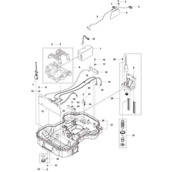 Chassis Lower Assembly for Husqvarna Automower 550 EPOS