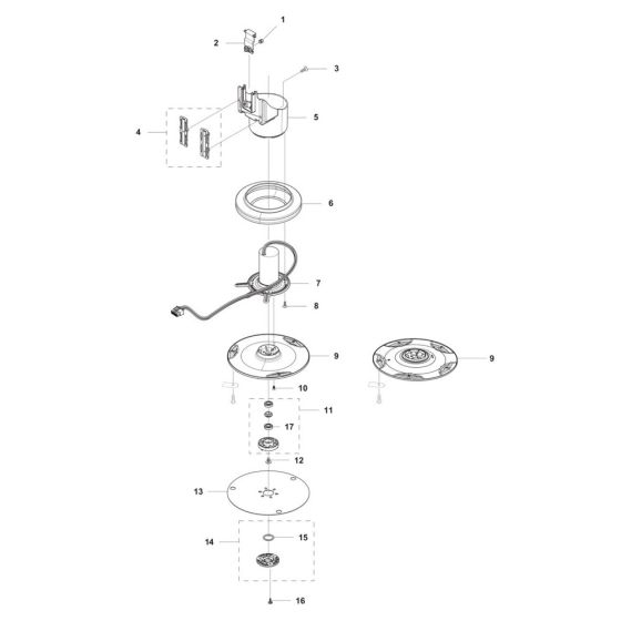 Blade Motor, Cutting Equipment Assembly for Husqvarna Automower 550H EPOS