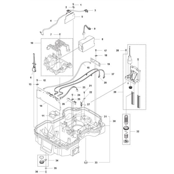 Chassis Lower Assembly for Husqvarna Automower 550H EPOS