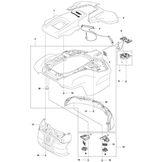 Cover Assembly for Husqvarna Automower 550H EPOS