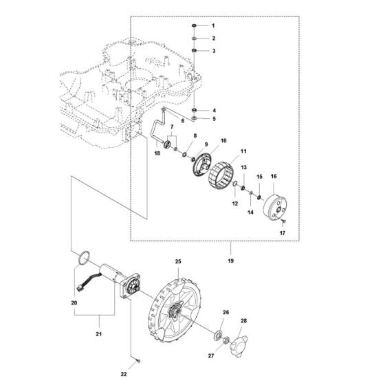 Wheels, Tires Assembly for Husqvarna Automower 550H EPOS