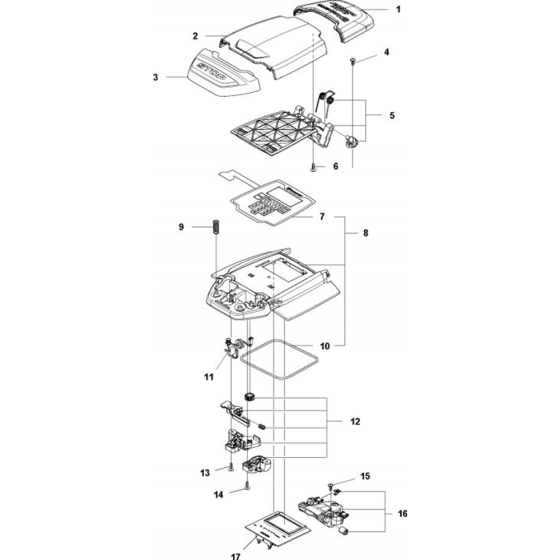 Center Consol Assembly for Husqvarna Automower 450XH