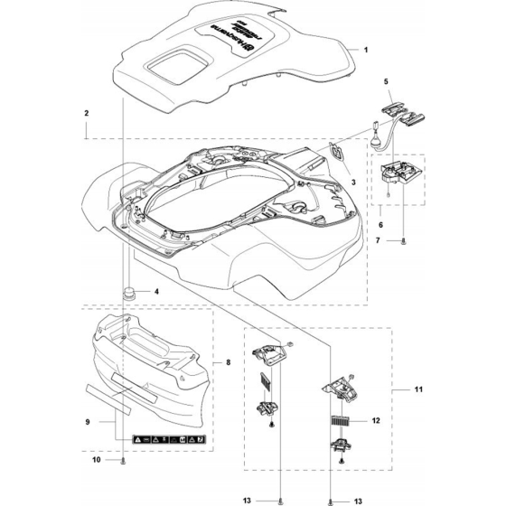 Cover Assembly for Husqvarna Automower 520