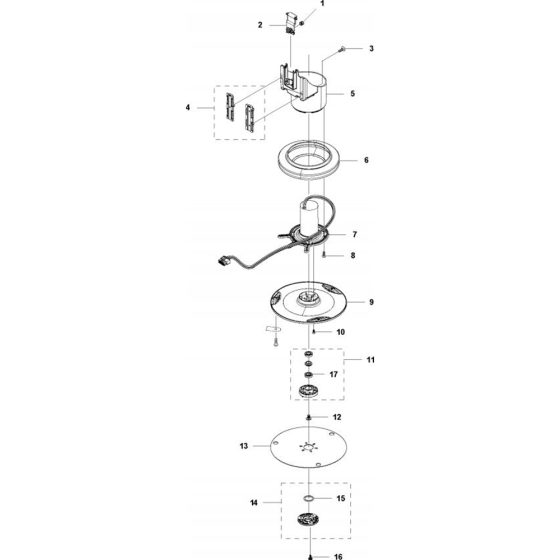 Blade Motor & Cutting Equipment Assembly for Husqvarna Automower 550H